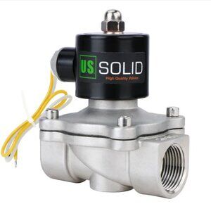 U.S. Solid Electric Solenoid Valve- 1" 110V Stainless Steel Body Normally Closed